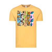 Vintage Mustard easter bunny butterfly daisy and sunflower with cowhide and  leopard b Vintage Tee - Artiststas