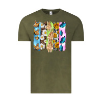 Vintage Olive easter bunny butterfly daisy and sunflower with cowhide and  leopard b Vintage Tee - Artiststas