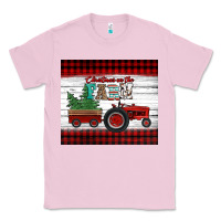 Bubblegum Pink christmas on the farm tractor Classic Tee - Jasminsmagicworld