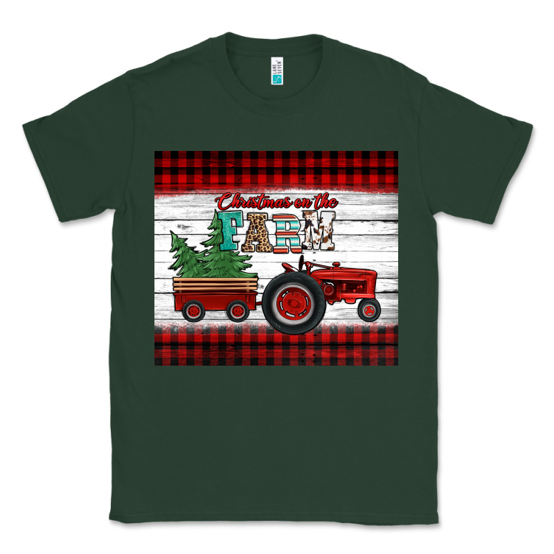 Christmas On The Farm Tractor Classic Tee by Jasminsmagicworld | Teevron