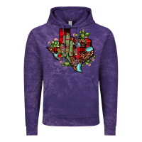 Cloud Purple cactus christmas texas map Vintage Hoodie - JahusDesignShop