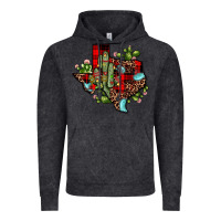Vintage Black cactus christmas texas map Vintage Hoodie - JahusDesignShop