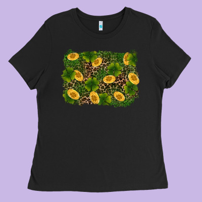 St Patricks Day Background Ladies Tee Designed By Ranaportraitstore