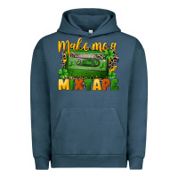 Pigment Midnight Navy Make me a mixtape St. Patrick's Day Urban Hoodie - CowGirlArtShop