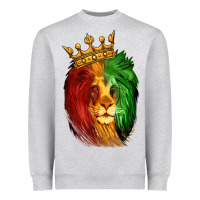 Heather Grey Juneteenth Lion King Heavyweight Sweatshirt - LillyAllenDesigns