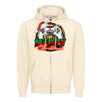 Sandshell Gamer Merry Christmas Zipper Hoodie - NancyCooperArtShop