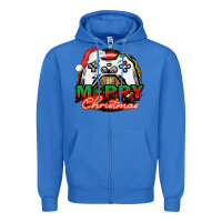 True Royal Gamer Merry Christmas Zipper Hoodie - NancyCooperArtShop
