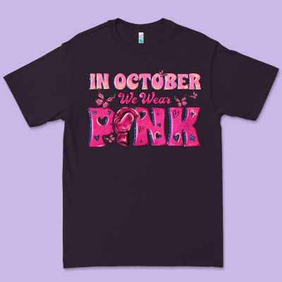 In October We Wear Pink Premium Tee Designed By Texasbilliewilder
