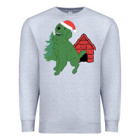 Heather Grey Christmas Dog Premium Sweatshirt - Bettercallsaul