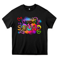Black support squad Heavy Core Tee - Zillion Design Studio