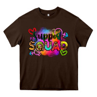 Chocolate Brown support squad Heavy Core Tee - Zillion Design Studio