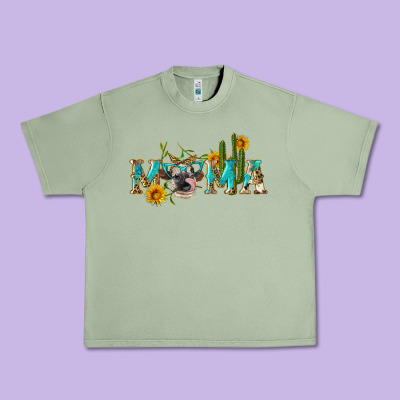 Western Mama Cow Urban Heavy Tee Designed By Artiststas
