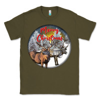 Army Green mule buck deer christmas Classic Tee - LillyAllenDesigns