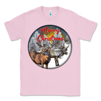 Bubblegum Pink mule buck deer christmas Classic Tee - LillyAllenDesigns