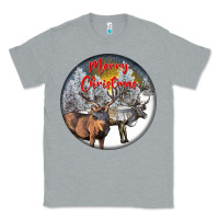 Heather Grey mule buck deer christmas Classic Tee - LillyAllenDesigns