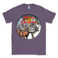 Lavender mule buck deer christmas Classic Tee - LillyAllenDesigns