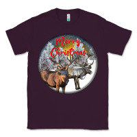 Plum mule buck deer christmas Classic Tee - LillyAllenDesigns