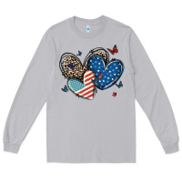 Moon Dust american flag leopard hearts Long Sleeve Tee - MaliasSmallBusiness