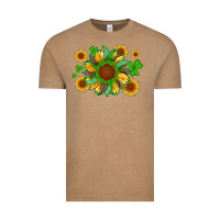 Vintage Coffee st patricks sunflowers with shamrock and glitters with leopard Vintage Tee - Artiststas