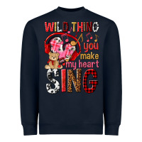 Navy wild thing you make my heart sing Heavyweight Sweatshirt - NancyCooperArtShop