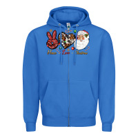 Peace Love Christmas Zipper Hoodie | Teevron