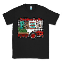 Black christmas on the farm tractor buffalo plaid Classic Tee - Jasminsmagicworld