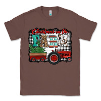Chestnut christmas on the farm tractor buffalo plaid Classic Tee - Jasminsmagicworld