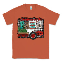 Copper christmas on the farm tractor buffalo plaid Classic Tee - Jasminsmagicworld