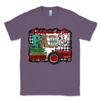 Lavender christmas on the farm tractor buffalo plaid Classic Tee - Jasminsmagicworld