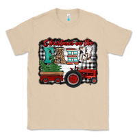 Mushroom christmas on the farm tractor buffalo plaid Classic Tee - Jasminsmagicworld