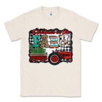 Natural christmas on the farm tractor buffalo plaid Classic Tee - Jasminsmagicworld