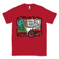 Red christmas on the farm tractor buffalo plaid Classic Tee - Jasminsmagicworld