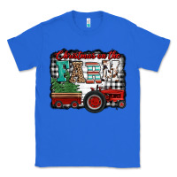 True Royal christmas on the farm tractor buffalo plaid Classic Tee - Jasminsmagicworld
