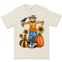 Bone pumpkin sunflower fall scarecrow Premium Tee - RanaPortraitStore
