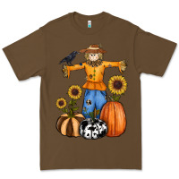 Cacao pumpkin sunflower fall scarecrow Premium Tee - RanaPortraitStore