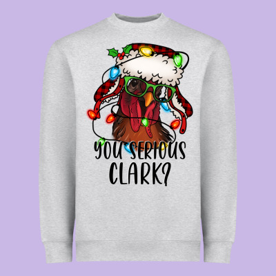 You Serious Clark Christmas Vacation Rooster Heavyweight Sweatshirt Designed By Jasminsmagicworld