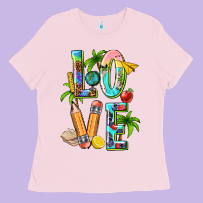 Summer Love Teacher Ladies Tee Designed By Texasbilliewilder