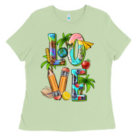 Matcha summer love teacher Ladies Tee - texasbilliewilder