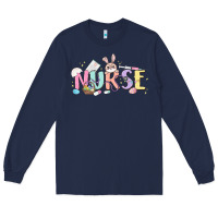 Navy easter nurse Long Sleeve Tee - MaliasSmallBusiness