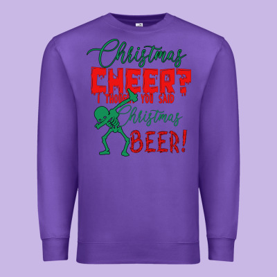 Christmas Cheer I Thought You Said Christmas Beer Premium Sweatshirt Designed By Bettercallsaul