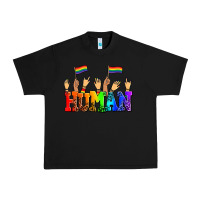 Black human with hands and pride flags Urban Heavy Tee - AdoDesignShop