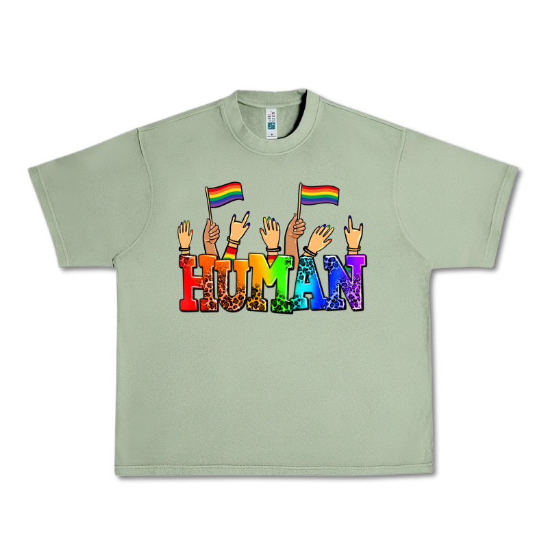 Human With Hands And Pride Flags Urban Heavy Tee by AdoDesignShop | Teevron