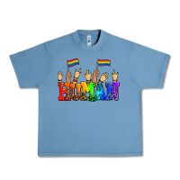 Pebble Blue human with hands and pride flags Urban Heavy Tee - AdoDesignShop