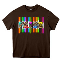 Chocolate Brown pride barcode Heavy Core Tee - Zillion Design Studio