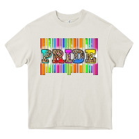 Cream pride barcode Heavy Core Tee - Zillion Design Studio