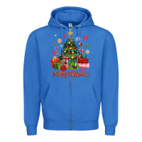 True Royal merry christmas tree with gift box Zipper Hoodie - MaliasSmallBusiness