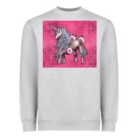 Heather Grey unicorn Heavyweight Sweatshirt - LillyAllenDesigns