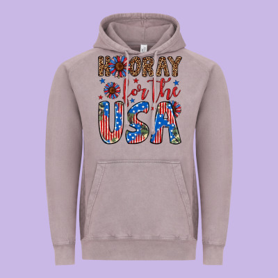 Hooray For The Usa Vintage Hoodie Designed By Artiststas