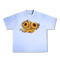 Grape Ice sunflower glitter leather patch Urban Heavy Tee - AdoDesignShop