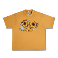 Peanut Butter sunflower glitter leather patch Urban Heavy Tee - AdoDesignShop